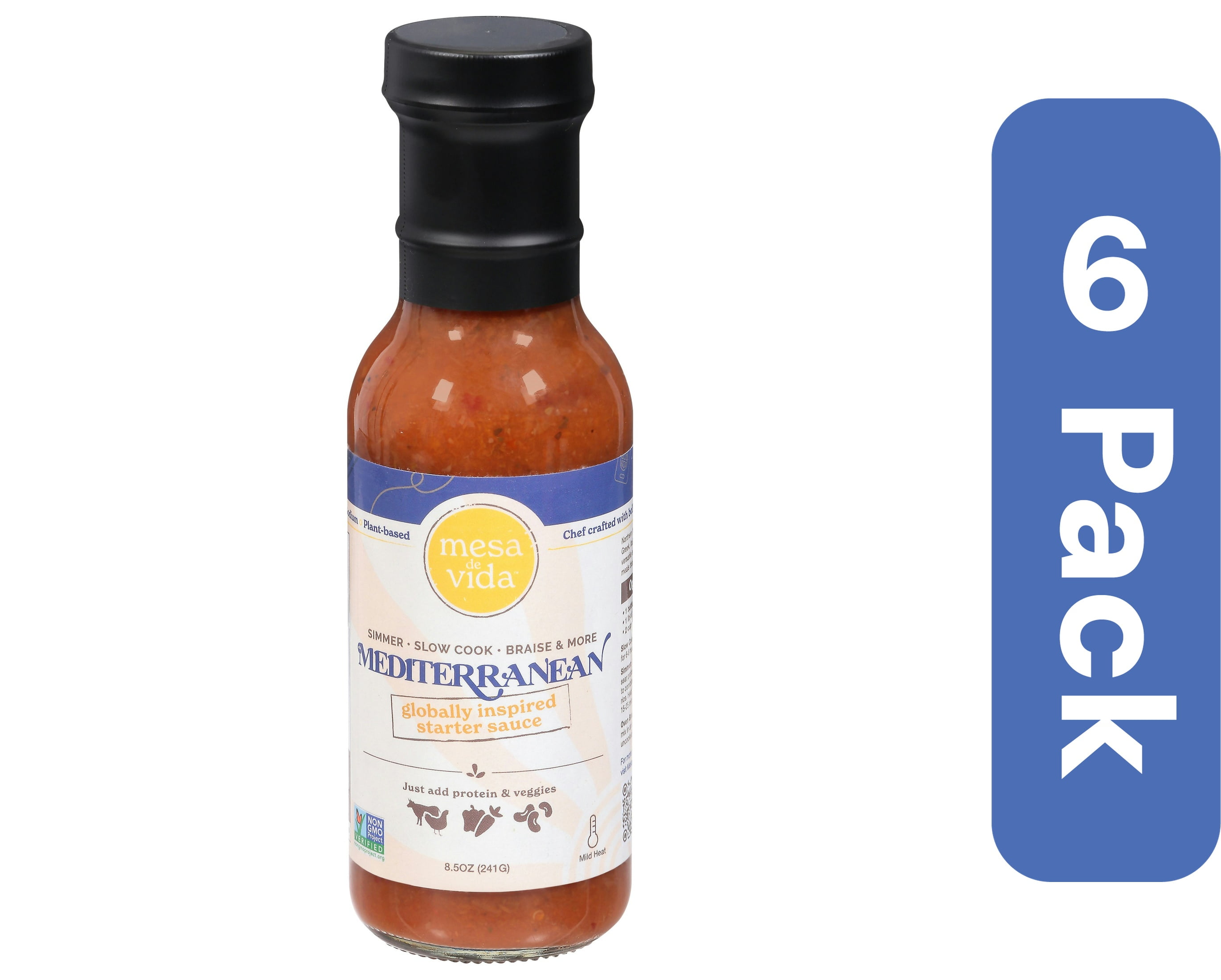 Mesa de Vida Mediterranean Starter Sauce 8.5 oz (Pack of 6)
