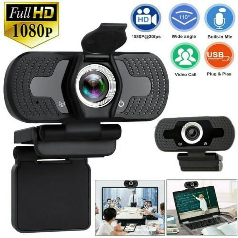 Cámara Web Full HD 1080p USB con Micrófono Webcam PC Laptop