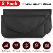 MesaSe 2 Pieces Of Faraday Mobile Phone Pouch, RFID Shielding Faraday Keychain Protector, Faraday Cage Signal Blocker, Mobile Phone Keychain Protector Large Size