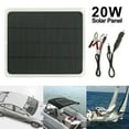 thumbnail image 1 of MesaSe 20W Solar Panel 12V Trickle Charge Battery Charger Maintainer Marine RV Car T-IT, 1 of 7