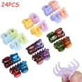 thumbnail image 1 of MesaSe 24 Pieces Small Mini Hair Clips Tiny Hair Claws Pins Clamps Plastic for Women Girl's Hair (Multicolor) - Great for Easily Pulling Up Your Hair, 1 of 7