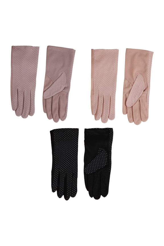 3 Pairs of women's sun protection gloves UV protection gloves Touch screen gloves suitable for summer riding