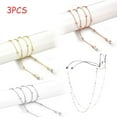 thumbnail image 1 of MesaSe 3 Pcs 18K Gold Plated Glasses chain for Women , Sunglass chain String Strap, Eyeglass Retainer Eyewear Holder for Girls (Silver, Gold, Rose gold), 1 of 6