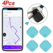 MesaSe 4Pcs Anti-lost Bluetooth Smart Tracker,Pet Child Wallet Key Mini Locator GPS Finder Alarm,Dog Cat Kids Car Wallet Accessories