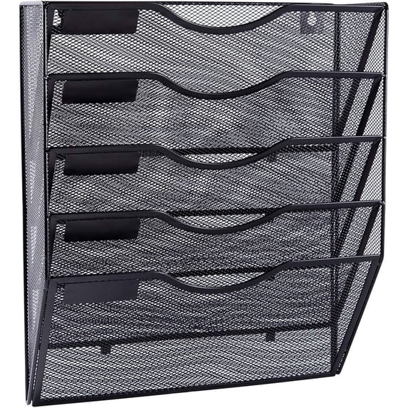 MesaSe 5 Tier Wall-mounted file rack metal five-layer A4 data rack bill ...