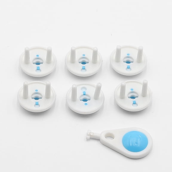 MesaSe 6pcs EU Socket Cover Security Child Electric Socket Outlet Plug Two Phase Safe Lock Anti Shock Plugs Protector Cover Baby Safety