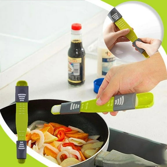 MesaSe Adjustable Measuring Spoon, Kitchen Double Sided Powder Metering Spoons Tool 8 Stalls Metric Spoon, for Baking Cooking Coffee Sugar Salt Milk Powder Spices