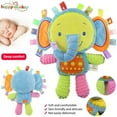 thumbnail image 1 of MesaSe Baby Tags Toy, Taggie Security Blanket Elephant Stuffed Toy, Baby Plush Sensory Tag Toy with Ribbons & Rattle,Baby Gifts for Newborns,Infant, 1 of 8