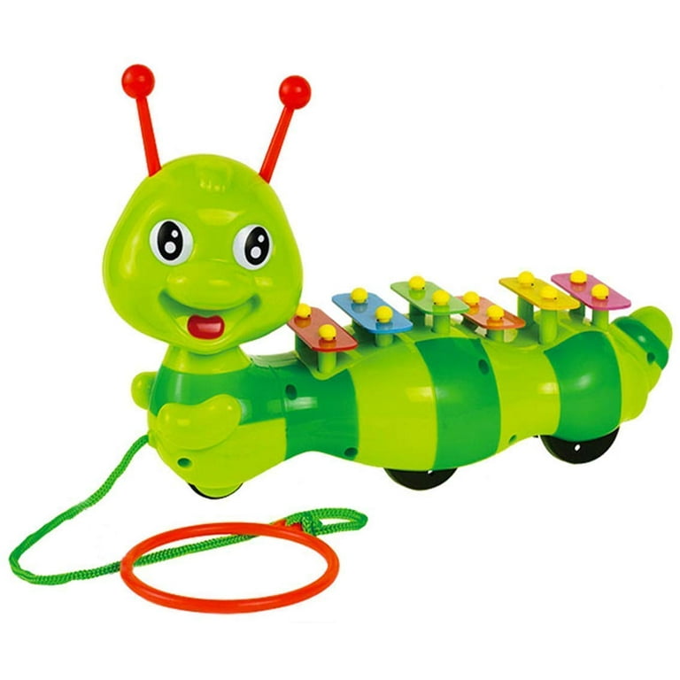 MesaSe Bee Plastic Pull Along Caterpillar Musical with Soothing