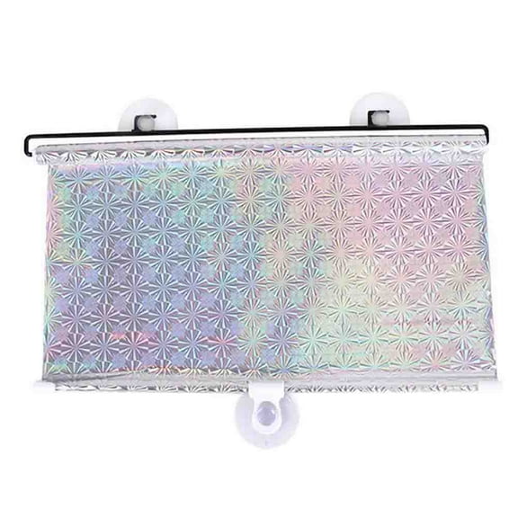 MesaSe Car Windshield Sun Shade Automatic Retractable Thermal Curtains for Vehicle Home 50*125 Laser Silver