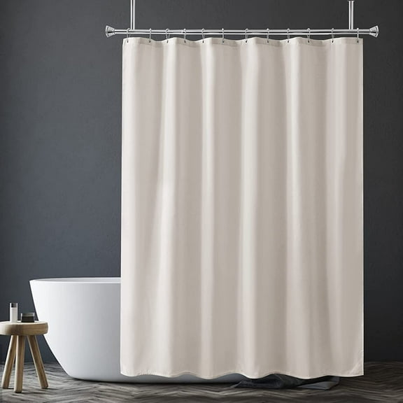 MesaSe Curtain Bathroom Waterproof Anti-Mold Modern Minimalist Fashion Curtain(180 * 180CM) (Beige)