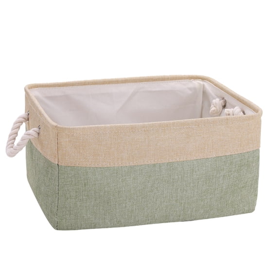 MesaSe Double Linen Storage Basket: Versatile Organizer for Dirty Clothes, Cosmetics, and More, Tidy Up with Style and Convenience (Large - 41X32X21 CM))
