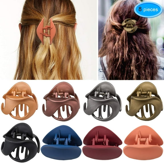 MesaSe Hair Claw Clips,Fascigirl 8PCS Jaw Clips Vintage Non Slip Simple Irregular Hair Clamps Fashion Claw Clips Hair Accessories For Women Girls