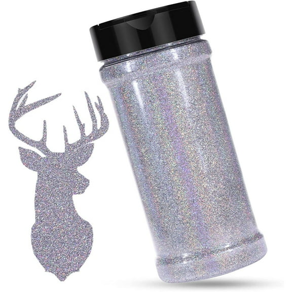 MesaSe Holographic Fine Glitter Powder Glitter for Crafts, Glitter for Nails, Tumblers, Candle Making, Glitter Shaker Jar