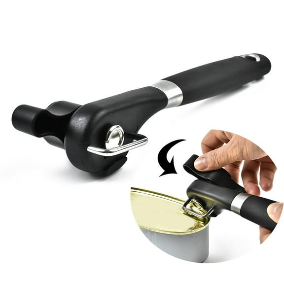 MesaSe Kitchen Safety Manual Can Opener for Restaurant No Sharp Edges Can Opener for Arthritis Camping Can Opening tool Side Cut Manuel Can Opener Hand Held Smooth Edge Can opener