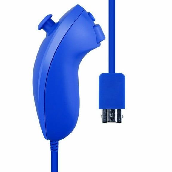 MesaSe Nunchuk Video Game Controller Remote for Wii & Wii U Remote, Dark Blue