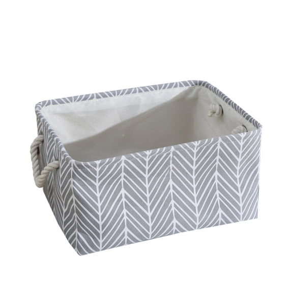 MesaSe Organize Clothes, Toys, and Laundry with a Stylish-Patterned Canvas Fabric Cube Folding Storage Basket With Handle (Large - 41X32X21 CM))