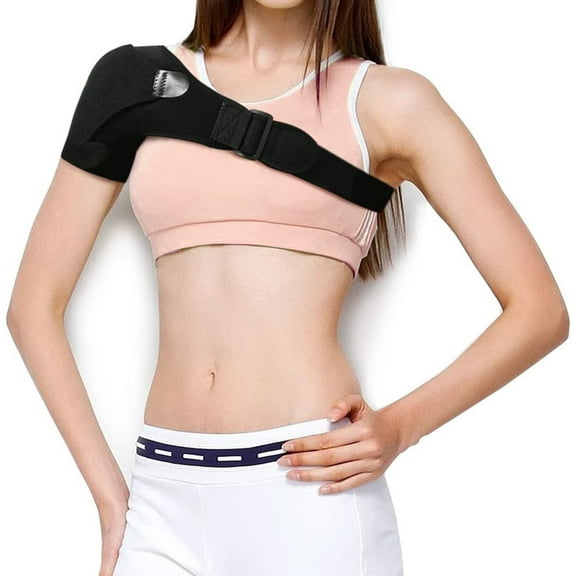 MesaSe Pressure Pad Light and Breathable Neoprene Shoulder Support for Rotator Cuff, Dislocated AC Joint, Shoulder Pain, Shoulder Compression Sleeve for Men and Women