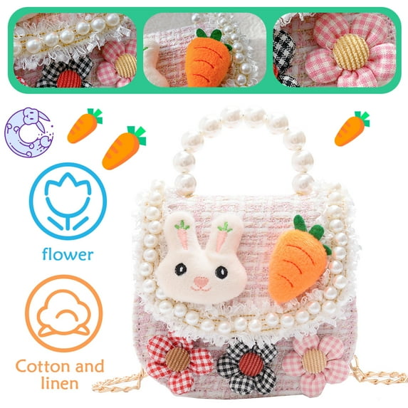 MesaSe Small Fashion Purse for Little Girls Light Pink Toddler Kids Bag,Mini Girl's Handbag Shoulder Crossbody Bag Dress Up Jewelry Pretend Play Tote With Gold Chain Strap For 2-12 Years Old
