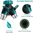 thumbnail image 1 of MesaSe Water Splitter 2 Way, Garden Y Hose Connector Metal Body, Water Faucet Splitter with Comfortable Rubberized Grip, 2 Way Hose Splitter Heavy Duty for Outdoor and Indoor Use (Green), 1 of 5