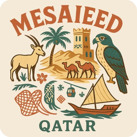 Mesaieed Qatar Keepsakes Souvenir Vinyl Sticker – Destination Travel Keepsake Collectible (3-Inches Wide)