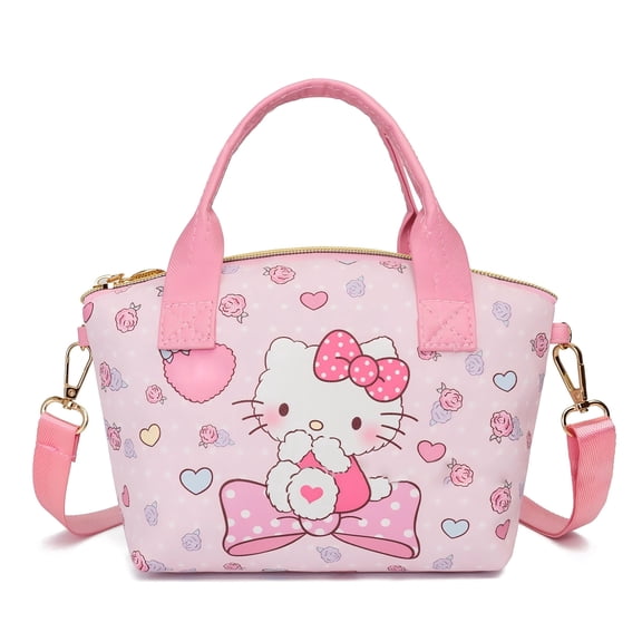 Mescore Cute Kitty Messenger Bag Mini Small Tote Bag Synthetic leather Crossbody Bag Handbag Lolita Satchel Shoulder Purse for Women Girls Pink