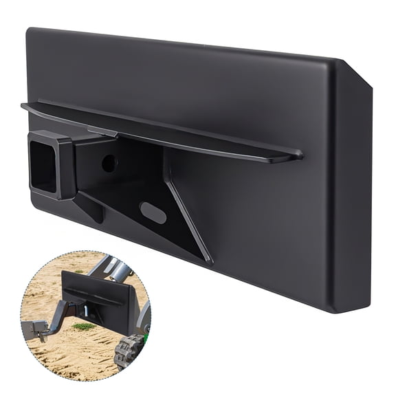 Mescukay 1/4" Mini Skid Steer Receiver Hitch Mount Plate Fits for Toro Dingo Quick Tach, 2" Receiver Hitch for Lightweight Towing, Weld-On or Bolt-On Options, Black
