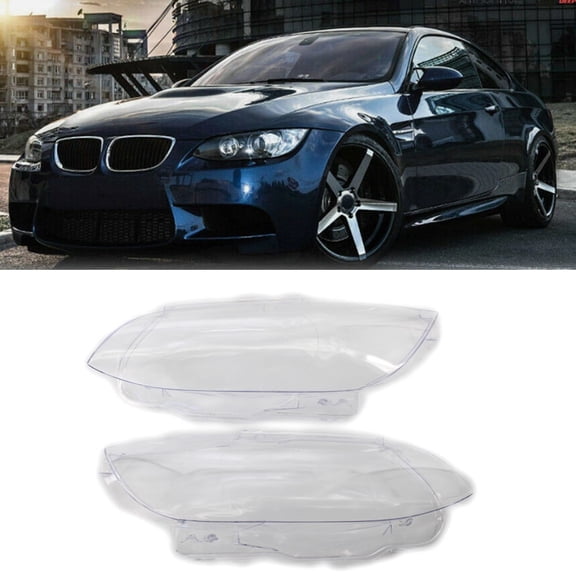 Mescukay 1 Pair Headlight Headlamp Lens Cover for 2006-2009 E92 M3