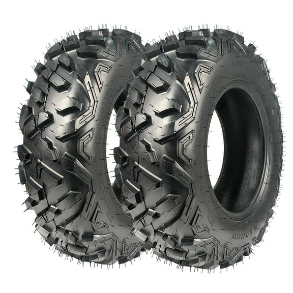 Mescukay 2 Pack 25x8-12 ATV Tires, All Terrain 6PR 25x8x12 ATV UTV Trail Mud Sand Off-Road Tires