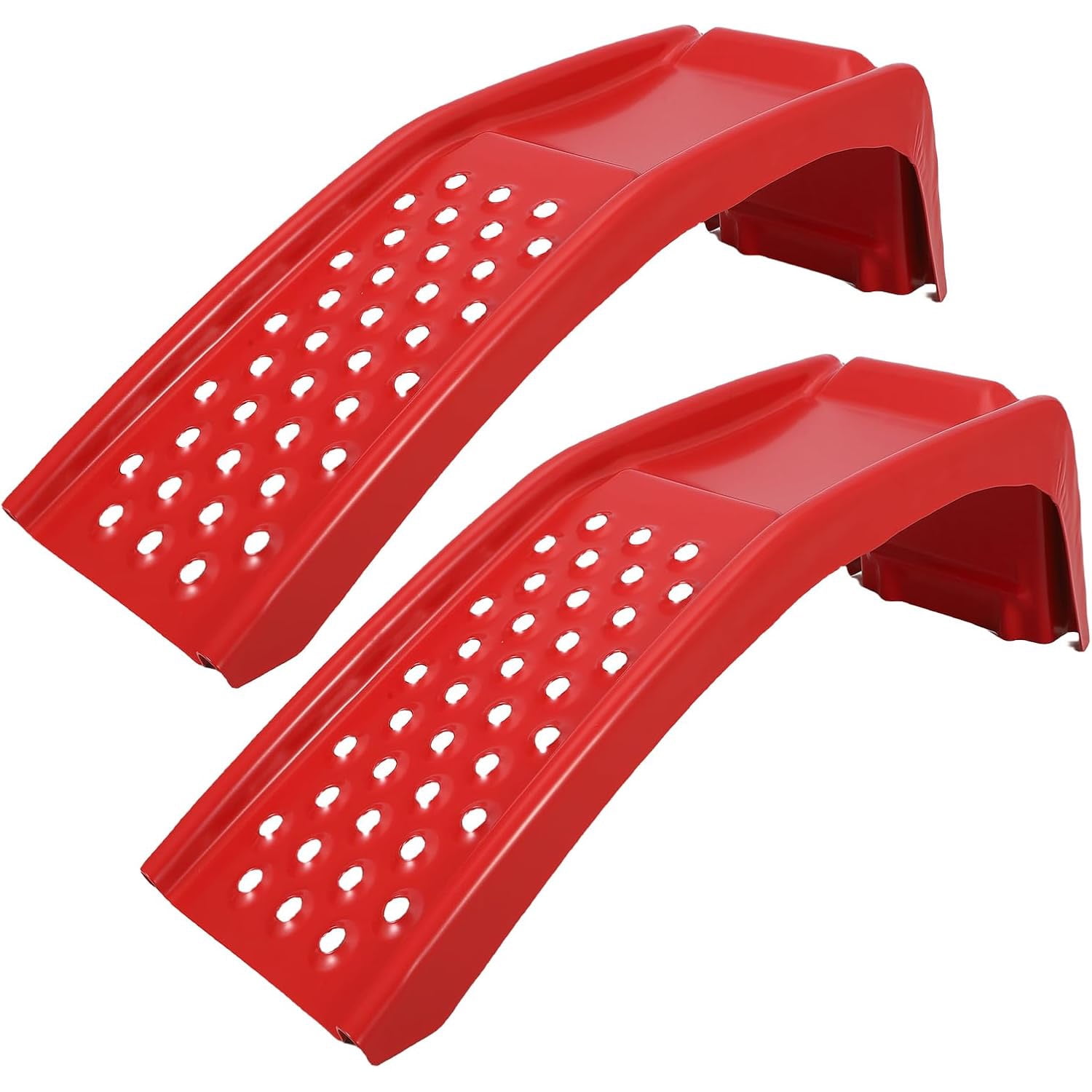 Mescukay 2 Pack Car Ramp Set, 8000 lbs Gross Vehicle Weight, Heavy Duty ...