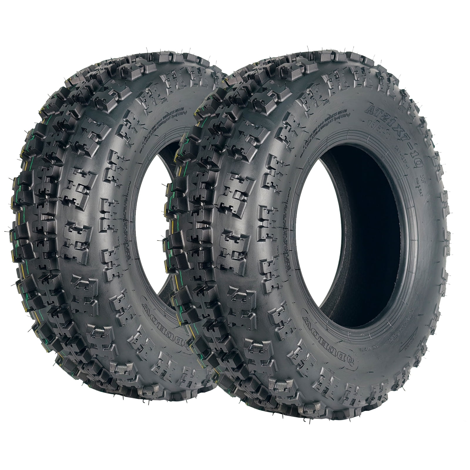 Mescukay 21x7-10 ATV Tires Set of 2, Sport Front UTV Tires 21x7x10, 6 ...