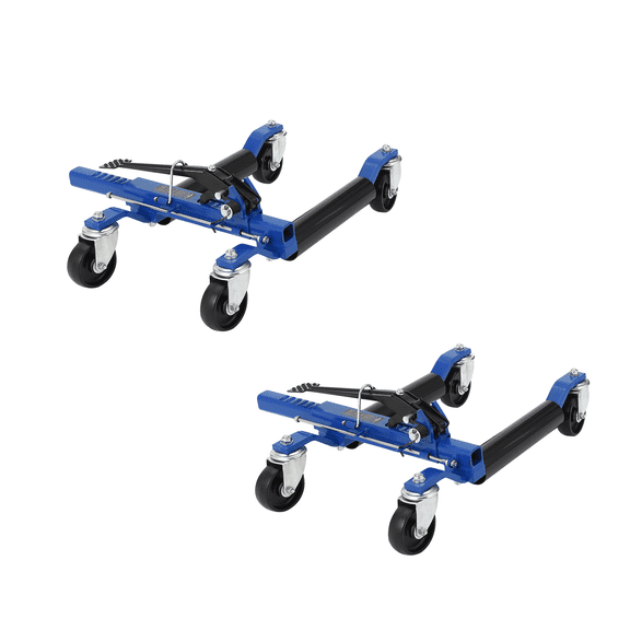 Mescukay 2PCS Car Dolly Jack 1500LBS Capacity Mechanical Car Wheel Dolly with Steel Rollers, Heavy Duty Rollers with Foot Pedal for Tire Auto Repair Moving