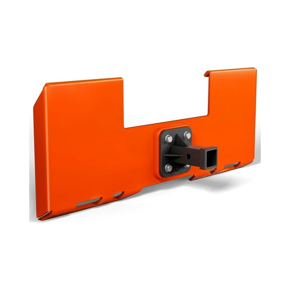 Mescukay 3/8" Skid Steer Attachment Plate, Skid Steer Mount Plate with 2" Removable Trailer Hitch Receiver, Universal Quick Attach Mount Loader Plate for Tractors