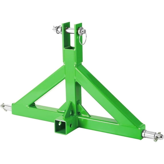 Mescukay 3-Point Quick Hitch for Cat 1 Tractors, 2" Receiver Trailer Hitch Combo with Towing Hook, Heavy Duty Drawbar Attachment
