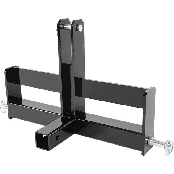 Mescukay 3 Point Trailer Hitch with 2" Receiver for Category 1, Tractor Quick Hitch Drawbar Adapter Attachments with Suitcase Weight Brackets