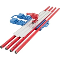 Mescukay 36" x 8" Bull Float, Round End Concrete Float Tool with 4 Float Handle Bracket Concrete Tools Finishing, Magnesium Concrete Float Concrete Kit Bull Float