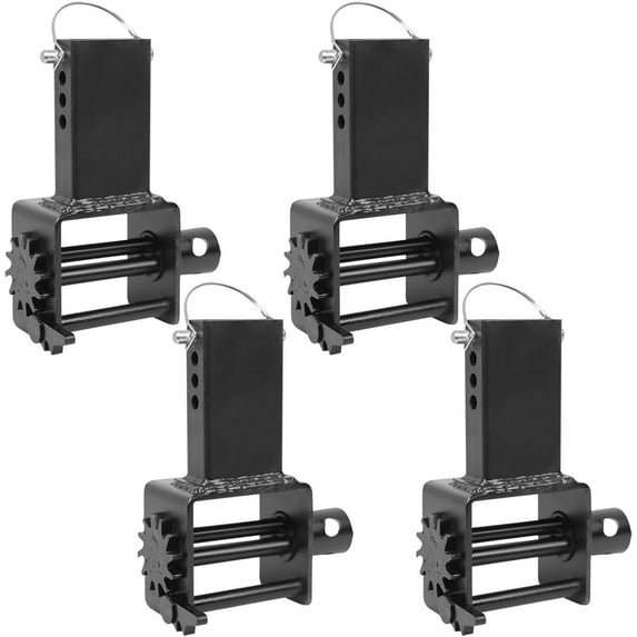 Mescukay 4 Pack Trailer Stake Pocket Winch, Heavy Duty Stake Pocket Winch 16200 lbs Capacity and 5400 lbs Load Limit for Flatbed Trailer Trucks Winches