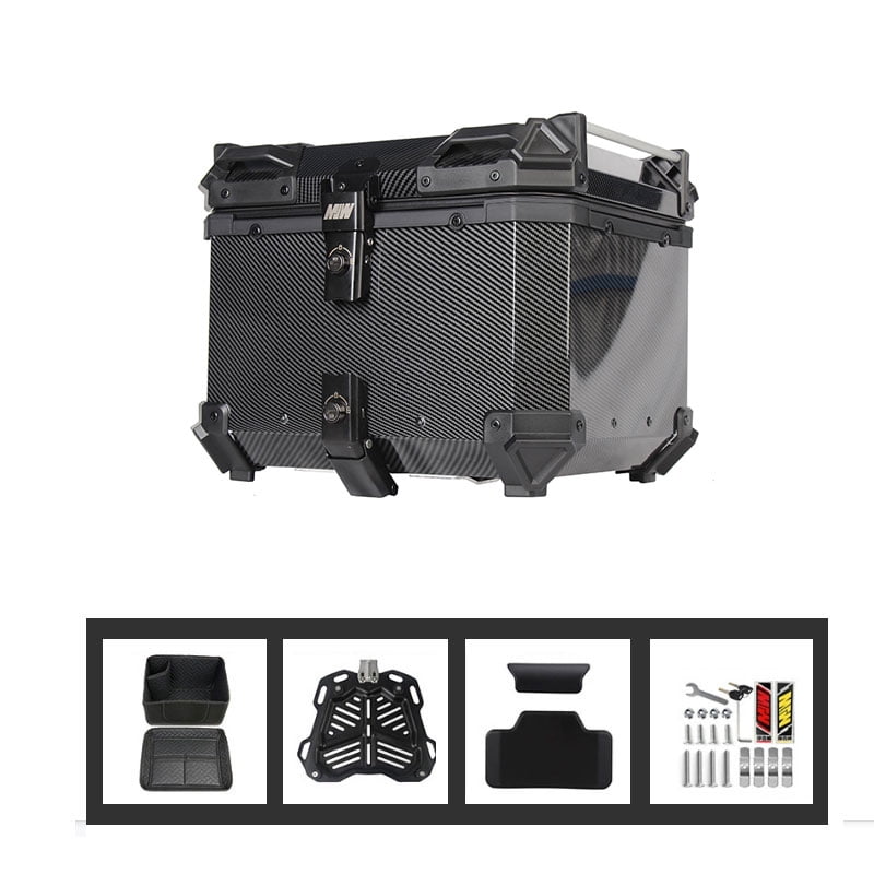 Mescukay 45L Motorbike Rear Case, Steel Motorcycle Trunk, Hydrographic ...