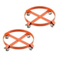 thumbnail image 1 of Mescukay 55 Gallon Drum Dolly, Heavy Duty Barrel Dolly with 4 / 5 Caster Wheels, 1000 LBS / 1250 LBS Capacity Trash Can Dolly Non-Tipping Hand, Orange Steel Frame Dolly, 1 of 7