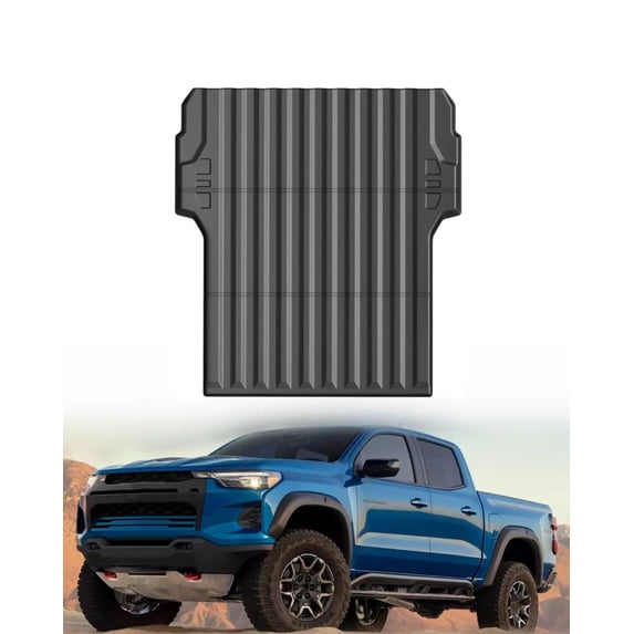 Mescukay 5FT Truck Bed Mat Compatible with 2023 2024 2025 Chevy Colorado, All Weather Protection TPE Heavy Duty Pickup Cargo Mat for Colorado Bed Liner