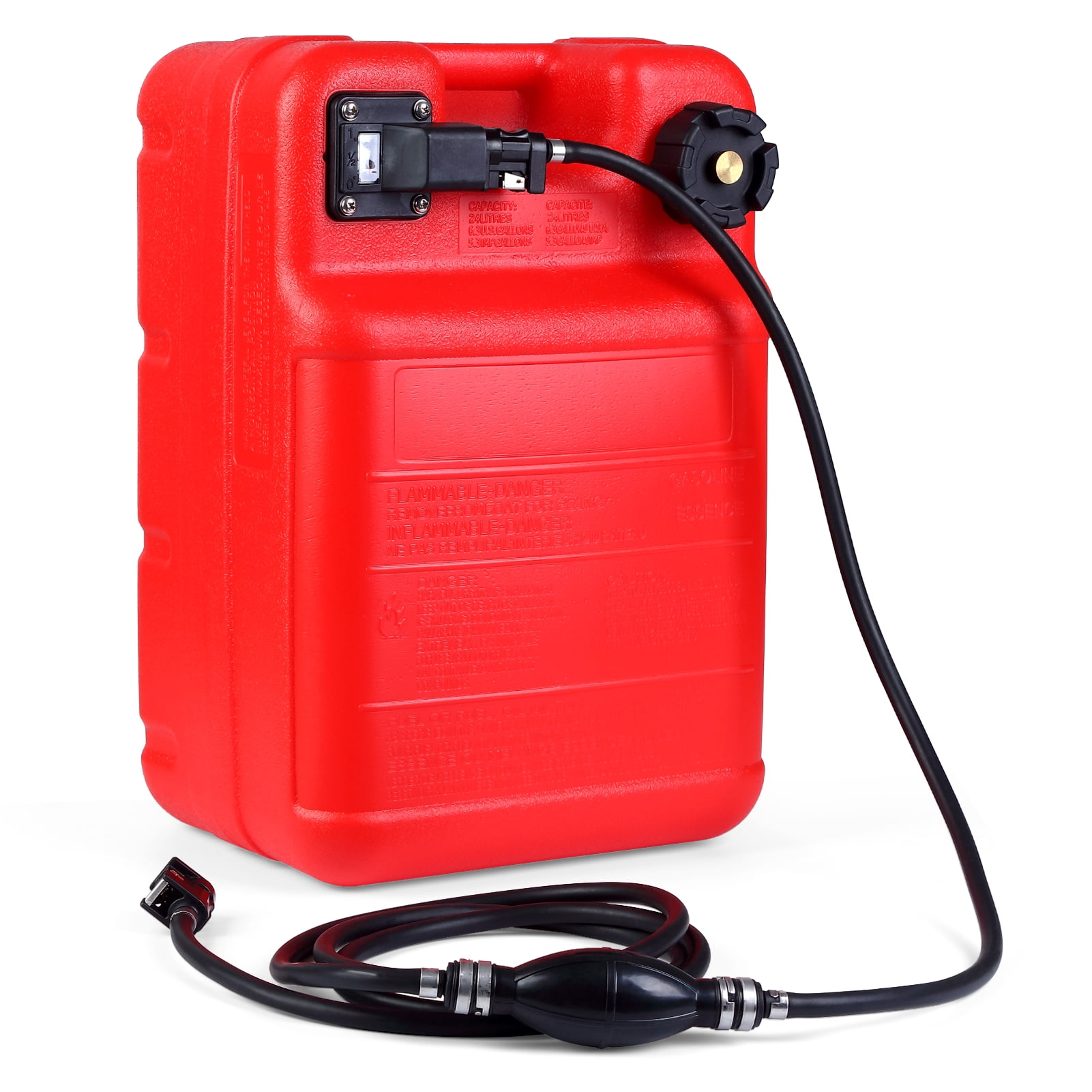 Mescukay 6 Gallon Portable Tank, Easy-to-Carry Replacement Fueling Tank with Handle, Red