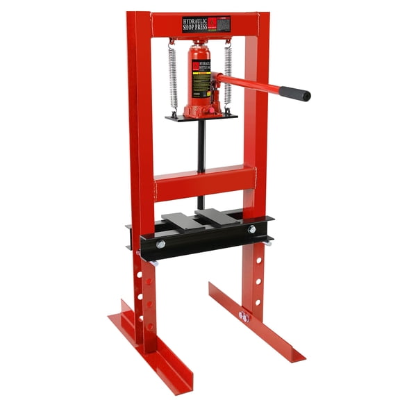 Mescukay 6 Ton Hydraulic Press, H-Frame Garage Floor Shop Press with Built-in Relief Valve to Bend, Straighten, Or Press Parts, Install Bearings & U-Joints