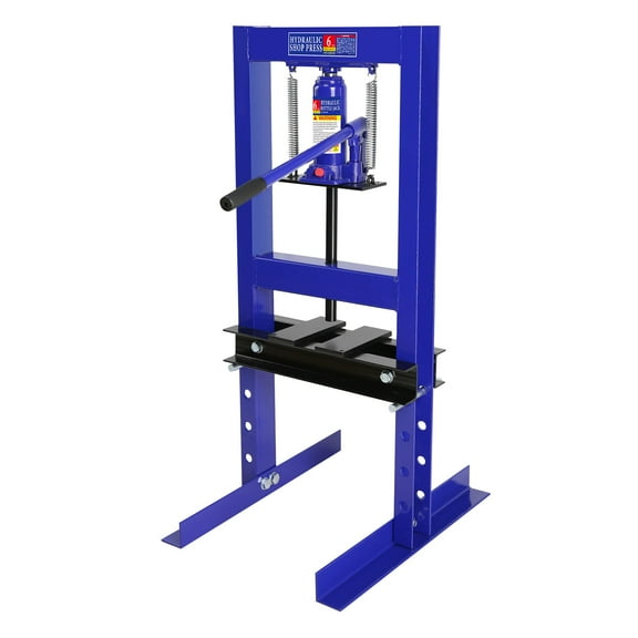 Mescukay 6 Ton Hydraulic Press, H-Frame Garage Floor Shop Press with Built-in Relief Valve to Bend, Straighten, Or Press Parts, Install Bearings & U-Joints