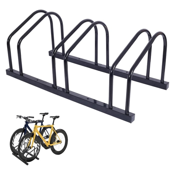 Mescukay Bike Floor Stand, Bike Parking Rack for Outdoor Indoor Fit 22-28 in Wheel Stand Tire Width 2 in