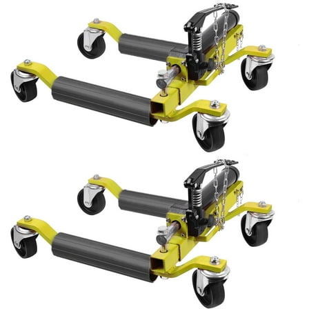 Mescukay Car Wheel Dolly Set of 2, 1500LBS Capacity Car Dolly with Hydraulic Tire Jack for Vehicle Positioning for Truck RV Trailer