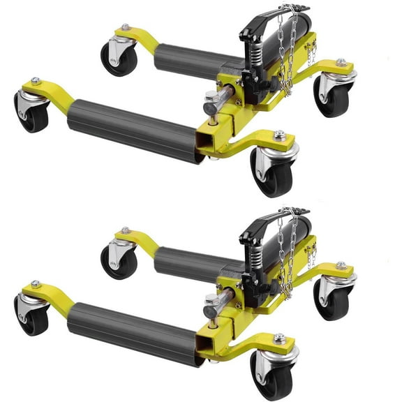 Mescukay Car Wheel Dolly Set of 2, 1500LBS Capacity Car Dolly with Hydraulic Tire Jack for Vehicle Positioning for Truck RV Trailer