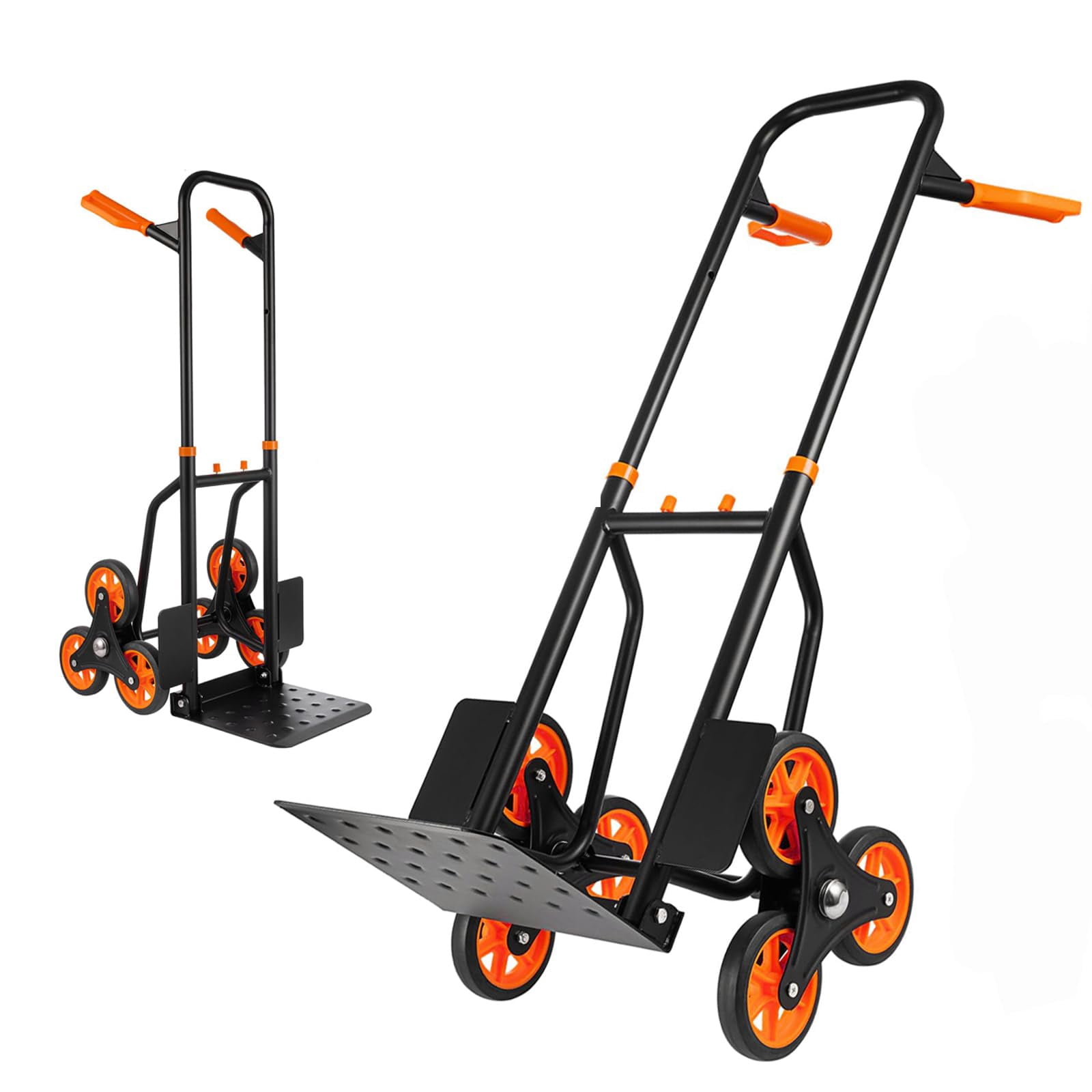 Mescukay Dolly for Stairs, 440LB Capacity Hand Truck with 6 Non-Slip Wheels, Heavy-Duty Stair Climbing Dolly for Moving Furniture, Appliances, Boxes in Home, Office & Warehouse