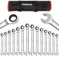 thumbnail image 1 of Mescukay Flex-Head Wrench Set of 12, Ratcheting Combination Set, Metric 8-19mm, 72-Teeth,Cr-V Steel Ratchet Wrenches Set with Storage Bag for home/car/bike etc, 1 of 8