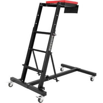 Mescukay Foldable Topside Automotive Creeper, 45.7"-66.3" Adjustable Height 400lbs Capacity Engine Creeper with Padded Deck & Locking Swivel Casters for Garage Workshop Repair Maintenance