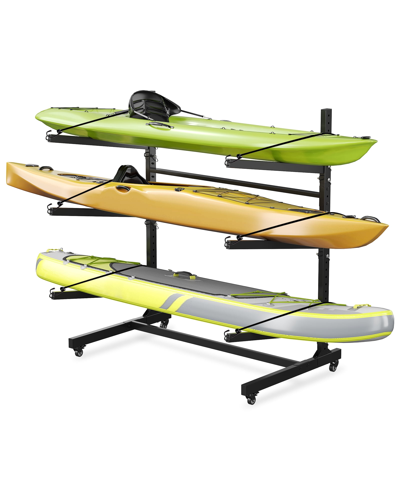 Mescukay Freestanding Kayak Storage Rack, Heavy Duty Outdoor Kayak ...